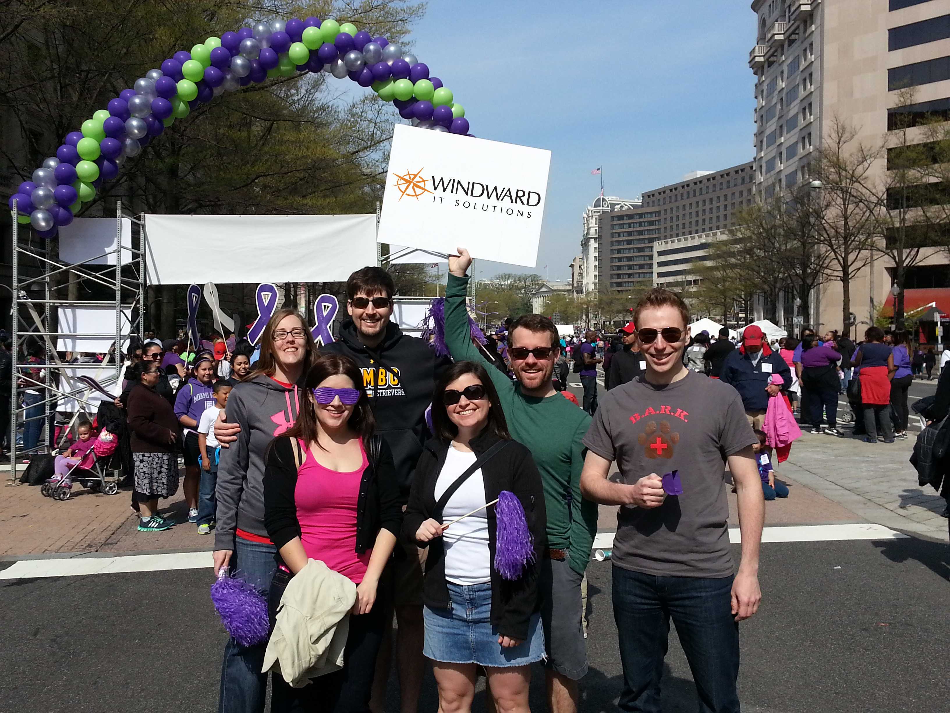 Windward IT Solutions Volunteers at the Lupus Walk in Washington, D.C.